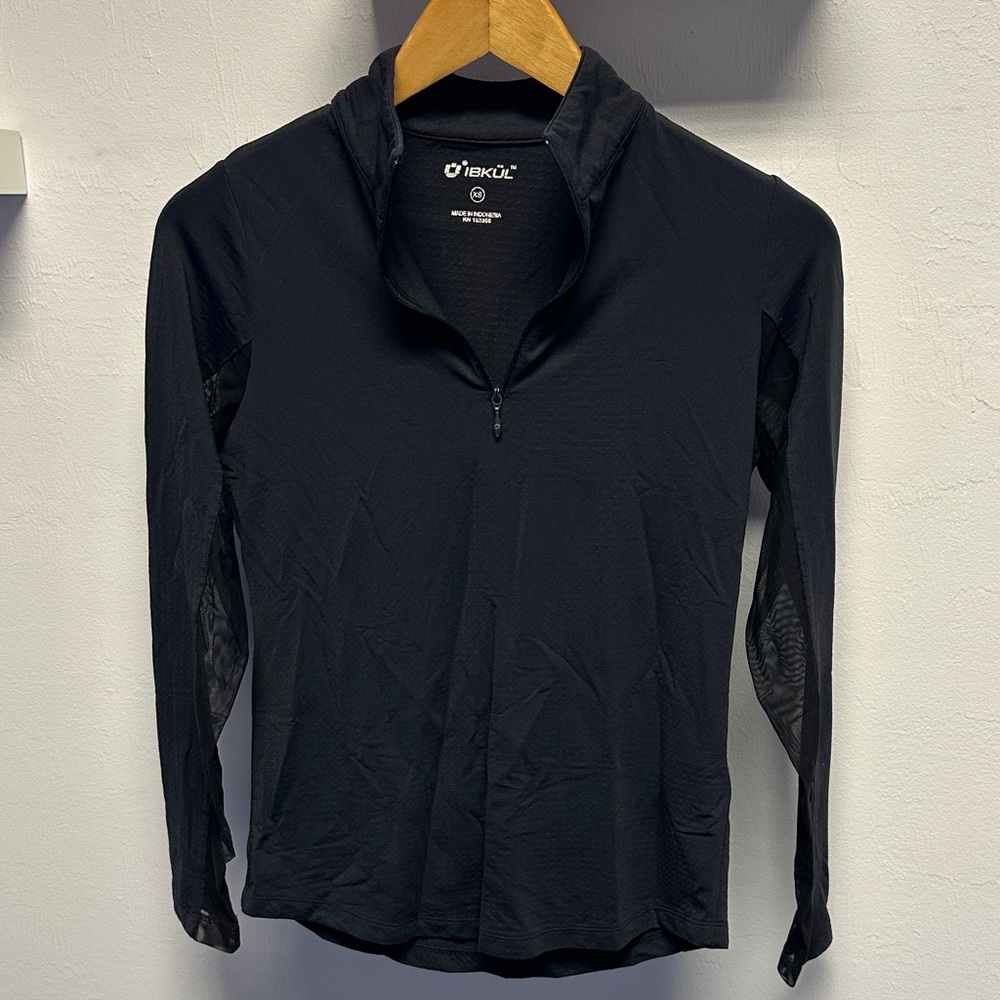 Ibkul Midnight Black Zip-Up Jacket